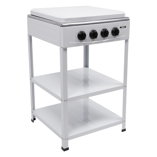 Stylish and Practical Gas Stove for Family or Outdoor Activities such as Camping, Fishing, RV travel, Emergency Preparedness - White