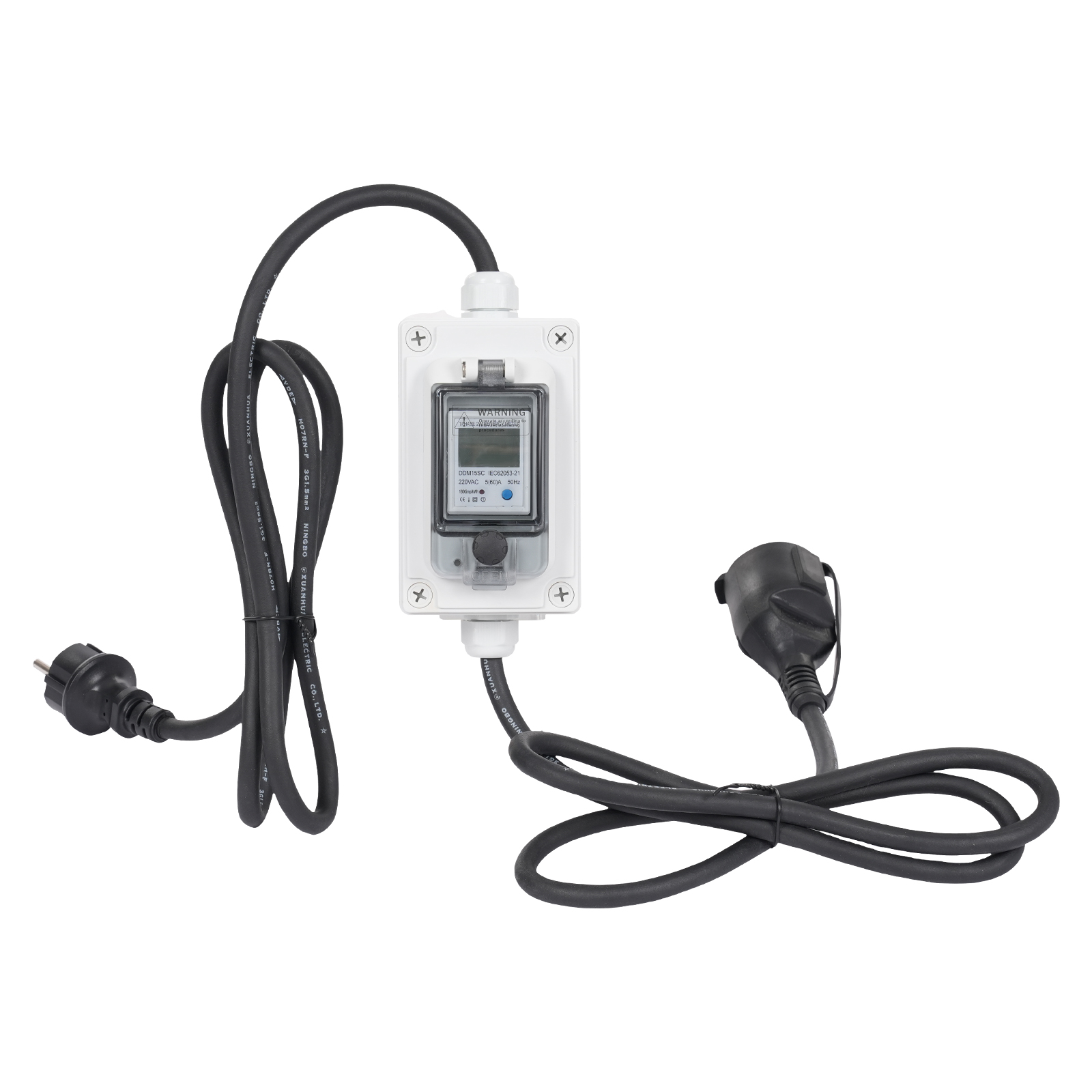16A HRDQ-01 H07RN-F 3*1.5mm² Mobile Digital Electricity Meter, Portable Digital LED Electricity Meter, Digital LED Display Meter 16A HRDQ-01 H07RN-F 3*1.5mm² Mobile Digital Electricity Meter, Portable Digital LED Electricity Meter, Digital LED Display Meter