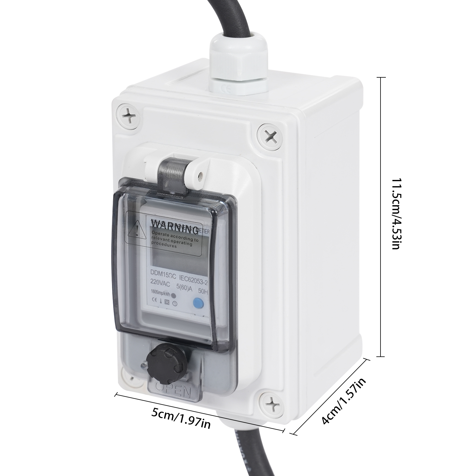 16A HRDQ-02 H07RN-F 3*2.5mm² Mobile Digital Electricity Meter, Portable Digital LED Electricity Meter, Digital LED Display Meter 16A HRDQ-02 H07RN-F 3*2.5mm² Mobile Digital Electricity Meter, Portable Digital LED Electricity Meter, Digital LED Display Meter
