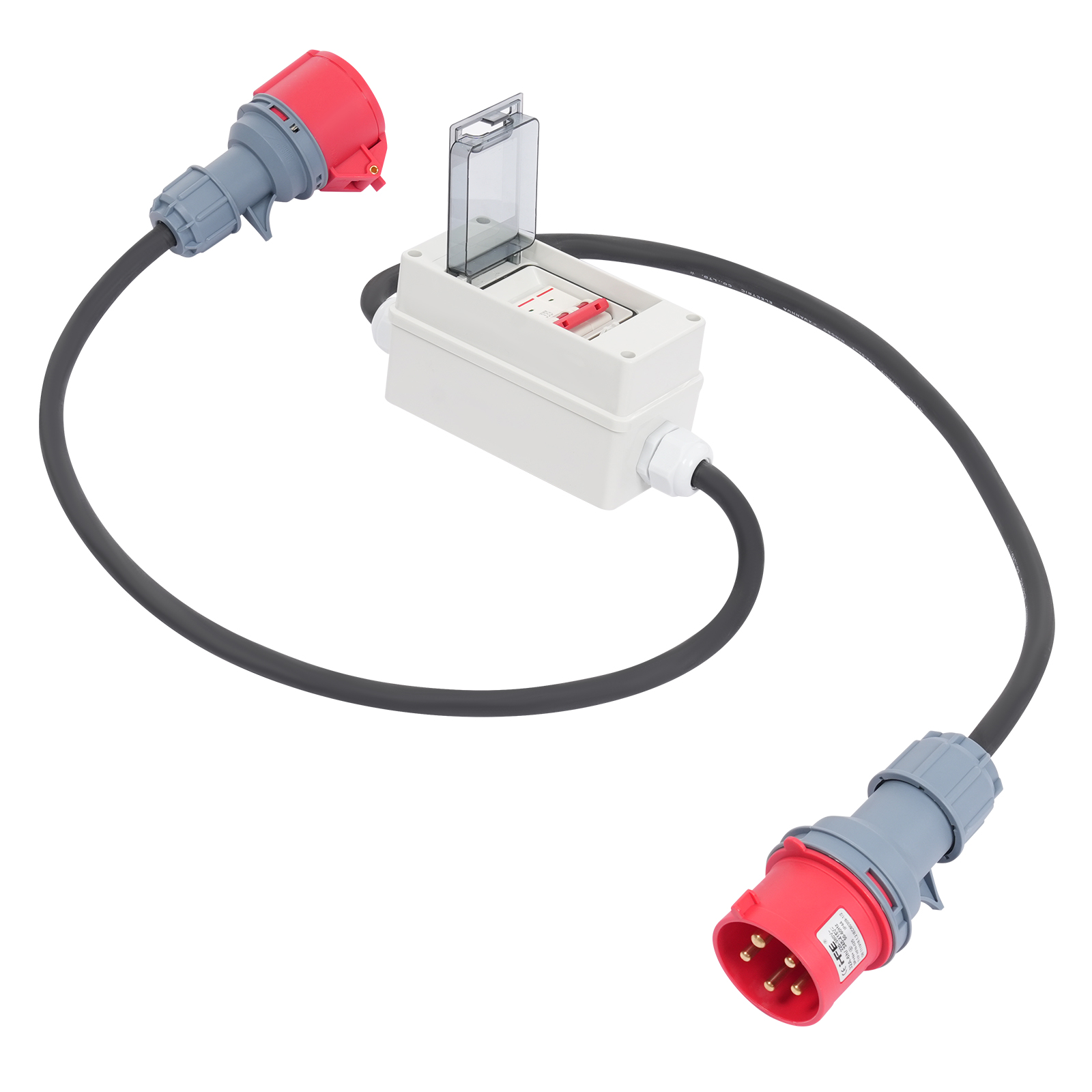 H07RN-F 5*2.5mm² 5P 32A Plug 3P 16A Circuit Breaker 5P 16A Connector High Current Adapter, High Current Adapter with Circuit Breaker, Power Adapter H07RN-F 5*2.5mm² 5P 32A Plug 3P 16A Circuit Breaker 5P 16A Connector High Current Adapter, High Current Adapter with Circuit Breaker, Power Adapter