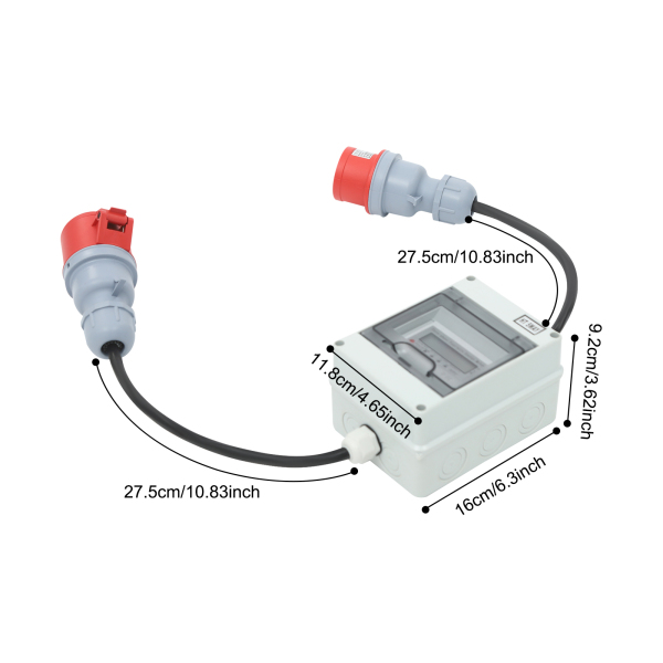 Mobile Electricity Meter, Electricity Meter for Caravans or Camping, Electric Meter with Plug-in Coupling
