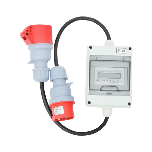 Mobile Electricity Meter, Electricity Meter for Caravans or Camping, Electric Meter with Plug-in Coupling
