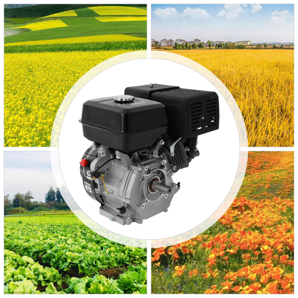 15HP Gasline Powered Engine Multi-Use Engine Motor 4-Stroke OHV Engine Low Fuel Consumption with Damper Handle for Water Pumps Vibrators