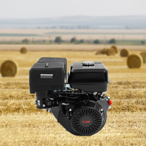 15HP Gasline Powered Engine Multi-Use Engine Motor 4-Stroke OHV Engine Low Fuel Consumption with Damper Handle for Water Pumps Vibrators