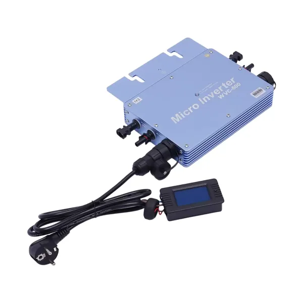 Inverter WVC-600W LCD Grid Tie Micro Inverter Waterproof IP65 Solar Panel Balcony Power Station MPPT Socket System Solar Grid Tie Micro Inverter