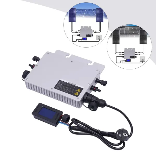 Micro Grid Tie Solar Inverter 600W IP65 Waterproof Micro Inverter Auto Identification DC to AC for Solar Panel with LCD Display