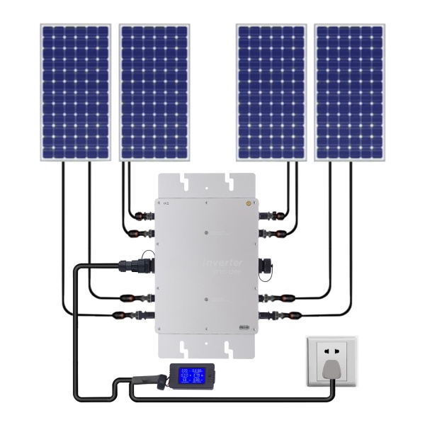 Micro Solar Inverter 1200 W - Automatic Micro Inverter - Solar ID - MPPT DC20-50 V - IP65
