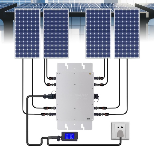 Micro Solar Inverter 1200 W - Automatic Micro Inverter - Solar ID - MPPT DC20-50 V - IP65