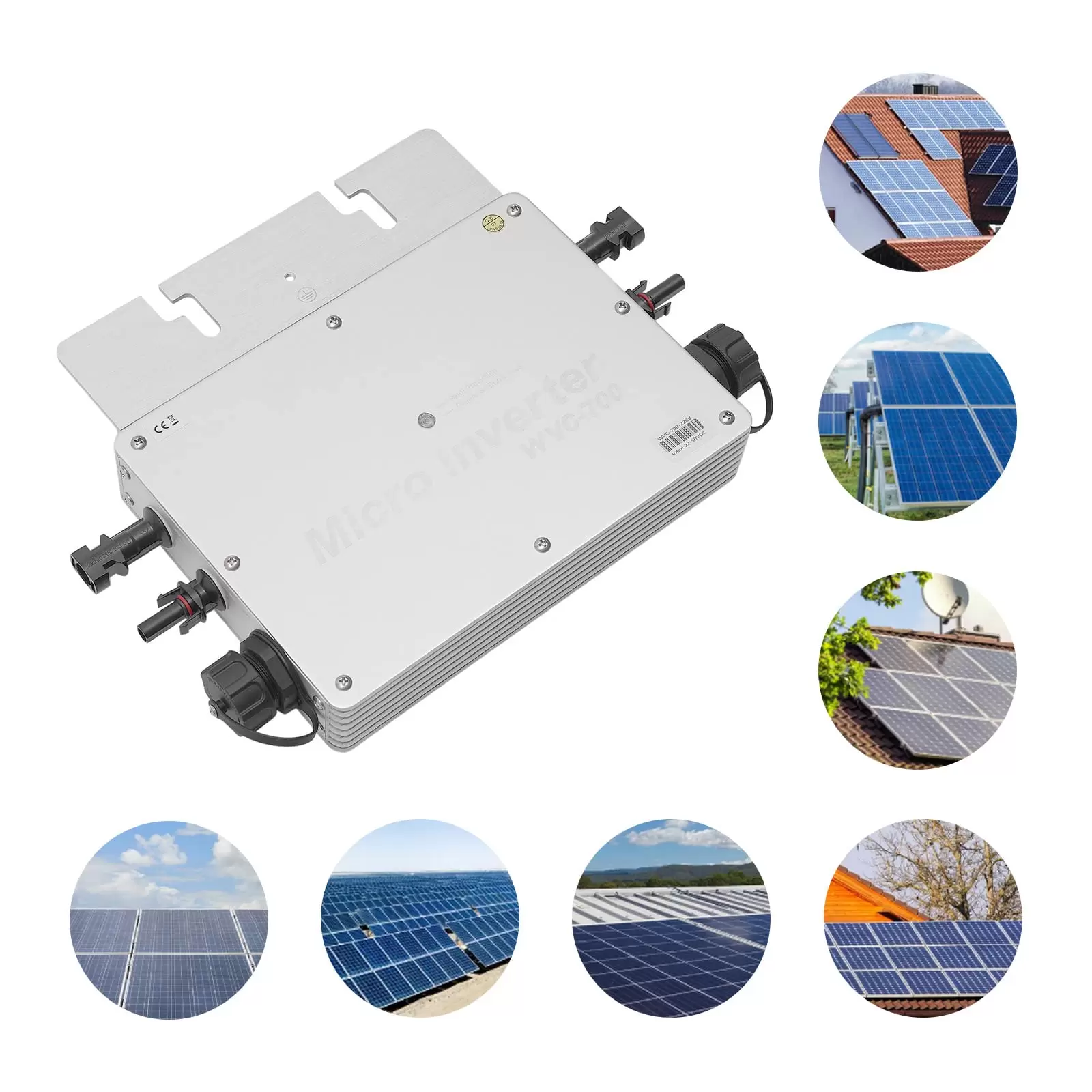 MPPT Micro Solar Inverter IP65 Waterproof for 700W Solar Panels MPPT Micro Solar Inverter IP65 Waterproof for 700W Solar Panels