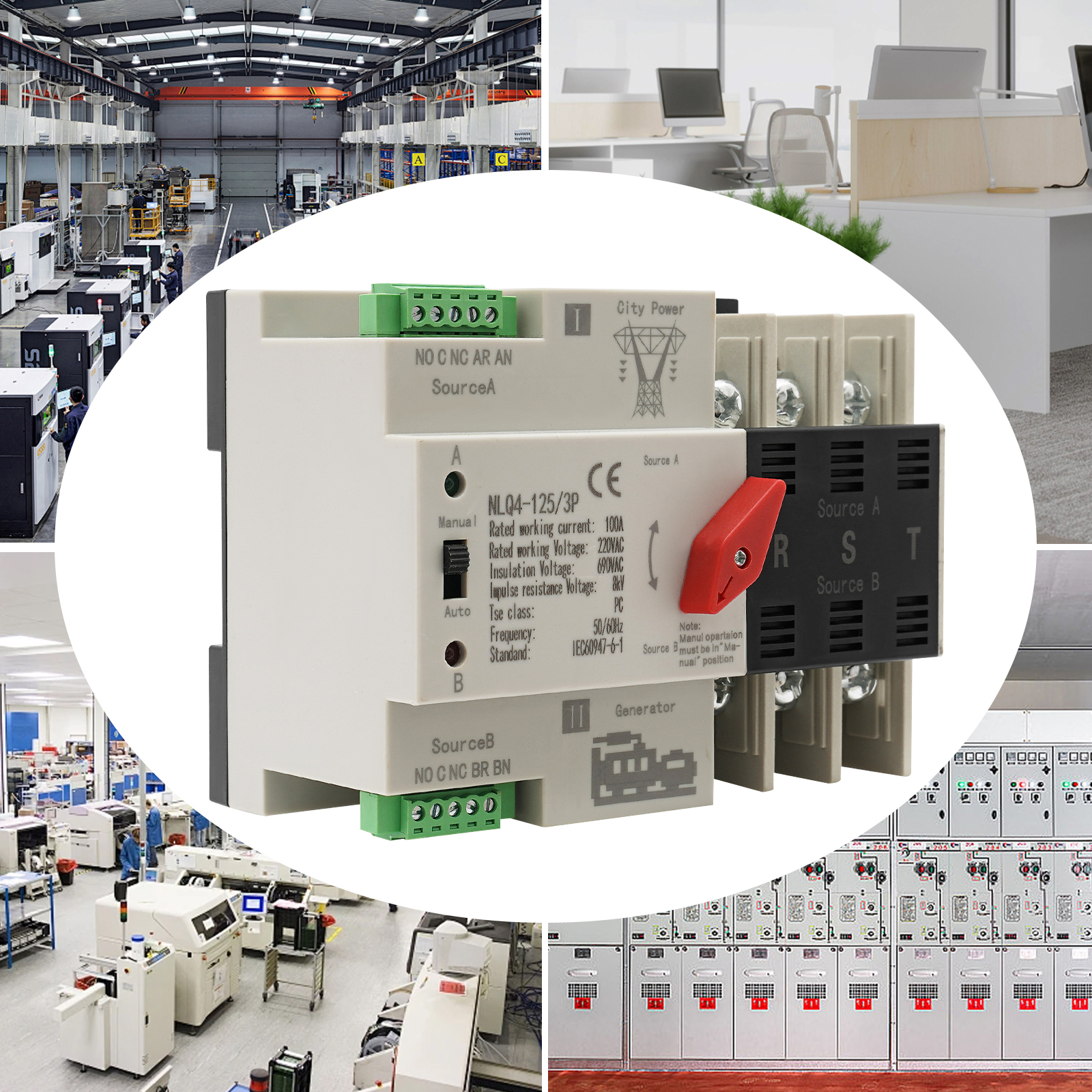 Automatic Transfer Switch, 3P100A Automatic Transfer Switch, 3P Automatic Transfer Switch for Urban Residential Areas Automatic Transfer Switch, 3P100A Automatic Transfer Switch, 3P Automatic Transfer Switch for Urban Residential Areas