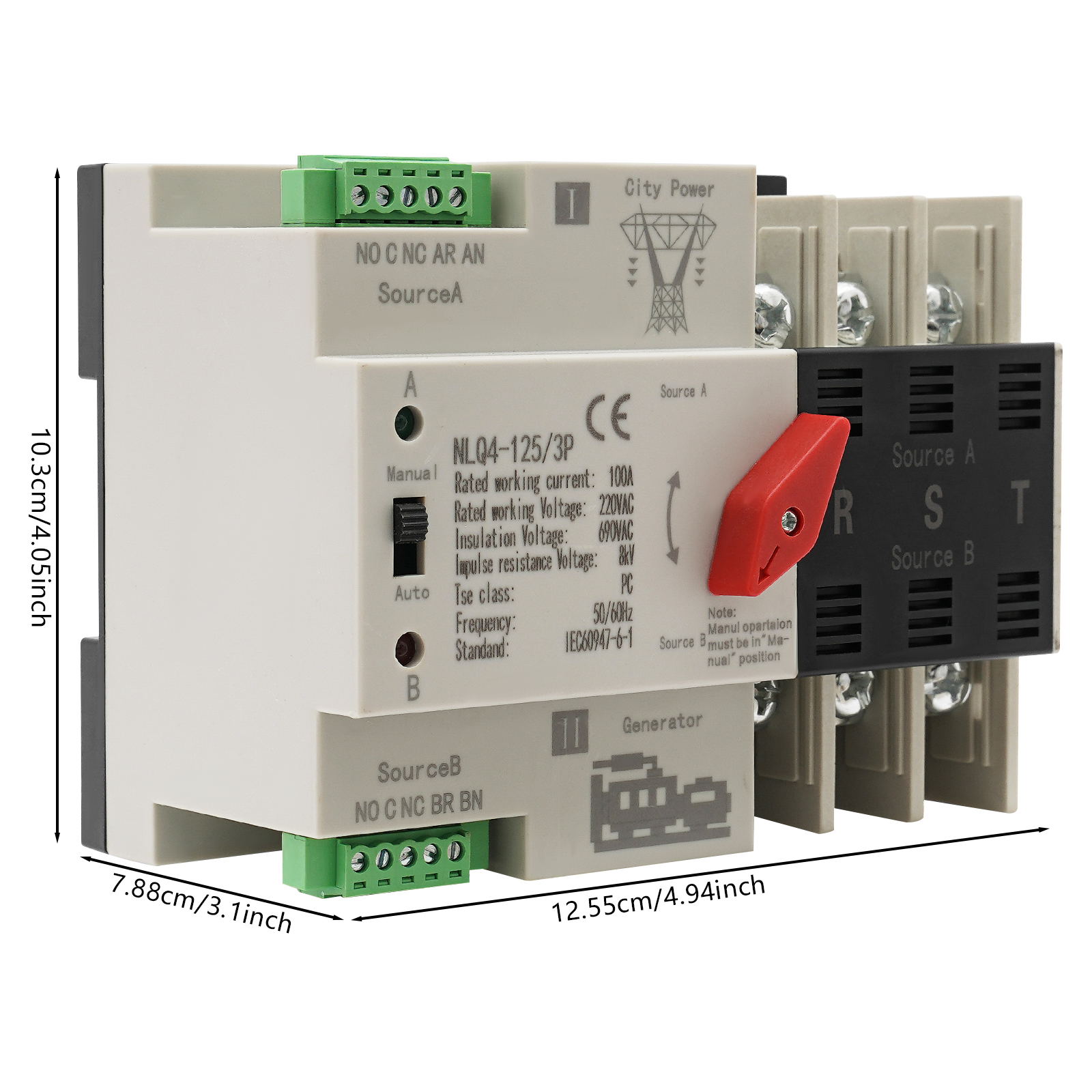 Automatic Transfer Switch, 3P100A Automatic Transfer Switch, 3P Automatic Transfer Switch for Urban Residential Areas Automatic Transfer Switch, 3P100A Automatic Transfer Switch, 3P Automatic Transfer Switch for Urban Residential Areas