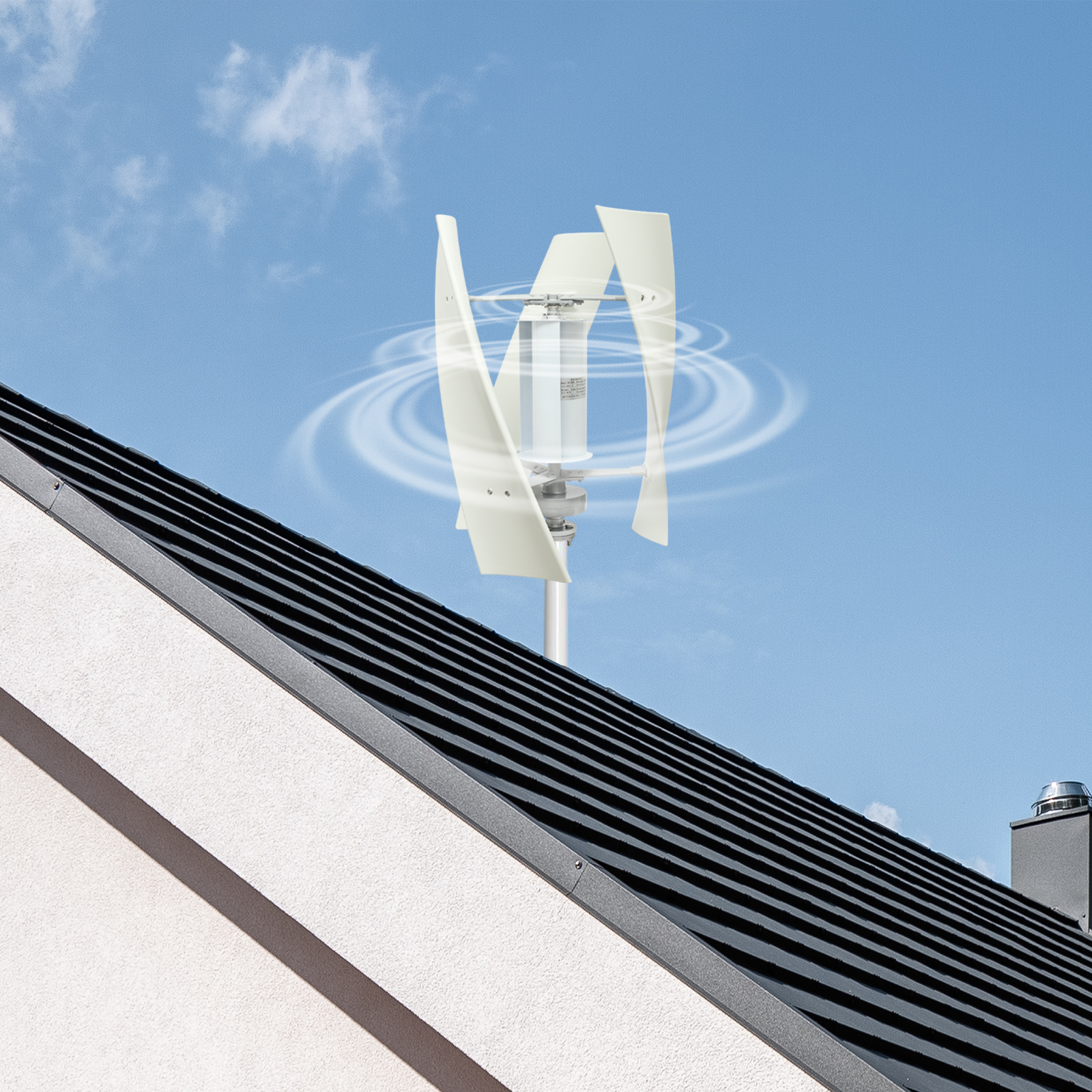 X3 White with Wind Wheel 24V 100W Vertical Wind Turbine, Vertical Wind Generator with Auxiliary Wind Wheel X3 White with Wind Wheel 24V 100W Vertical Wind Turbine, Vertical Wind Generator with Auxiliary Wind Wheel