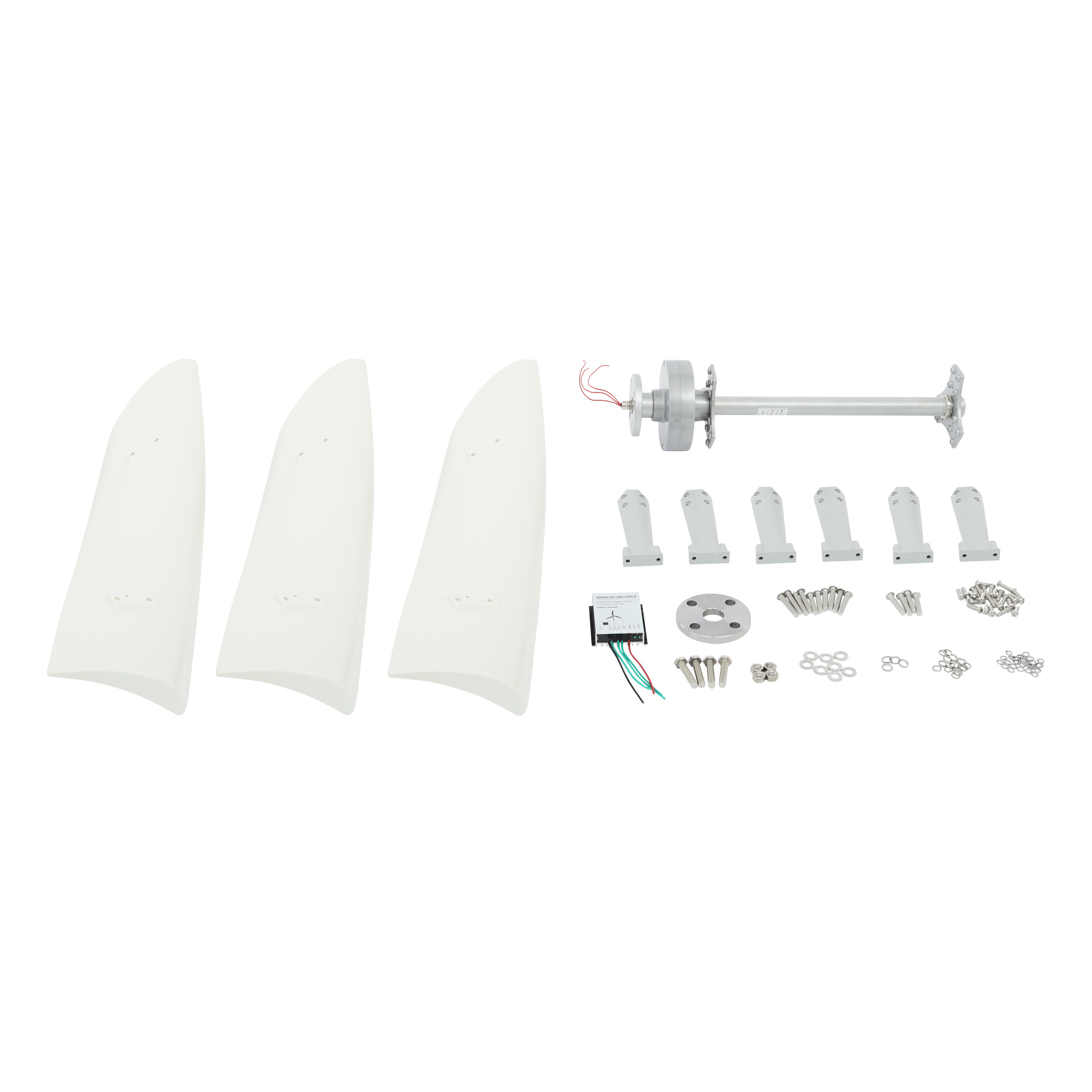 X3 White 24V 100W Vertical Wind Turbine, Vertical Wind Generator with Auxiliary Wind Wheel X3 White 24V 100W Vertical Wind Turbine, Vertical Wind Generator with Auxiliary Wind Wheel