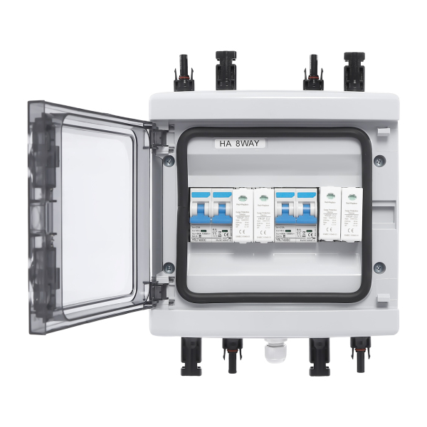 Solar Combiner Box, Combiner Box Circuit Breaker for Solar Panels, Solar Disconnect Switch, 21*10*21cm