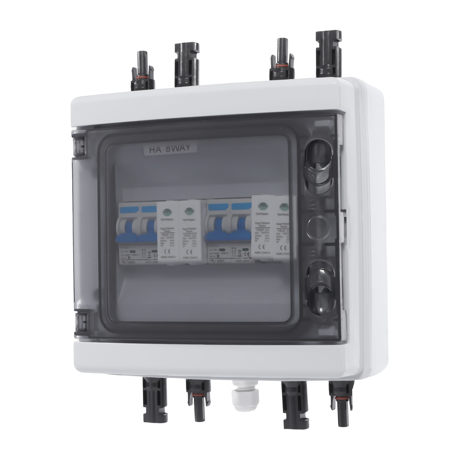 Solar Combiner Box, Combiner Box Circuit Breaker for Solar Panels, Solar Disconnect Switch, 21*10*21cm Solar Combiner Box, Combiner Box Circuit Breaker for Solar Panels, Solar Disconnect Switch, 21*10*21cm