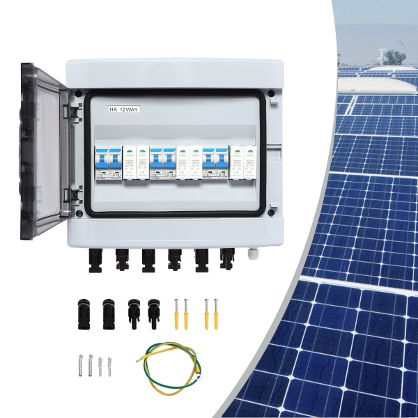 Solar Combiner Box Combiner Box Circuit Breaker for Solar Panels Solar Disconnect Switch For Networked Photovoltaic Solar Systems DC1000V 40A