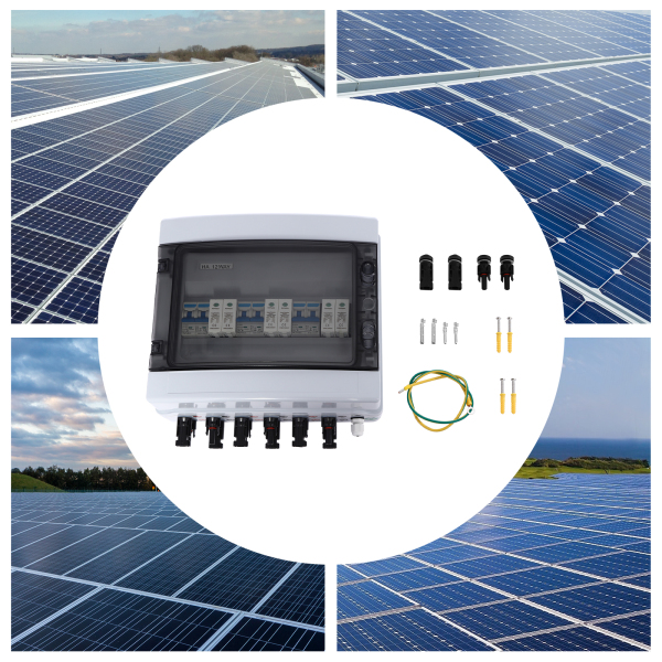 Solar Combiner Box Combiner Box Circuit Breaker for Solar Panels Solar Disconnect Switch For Networked Photovoltaic Solar Systems DC1000V 25A