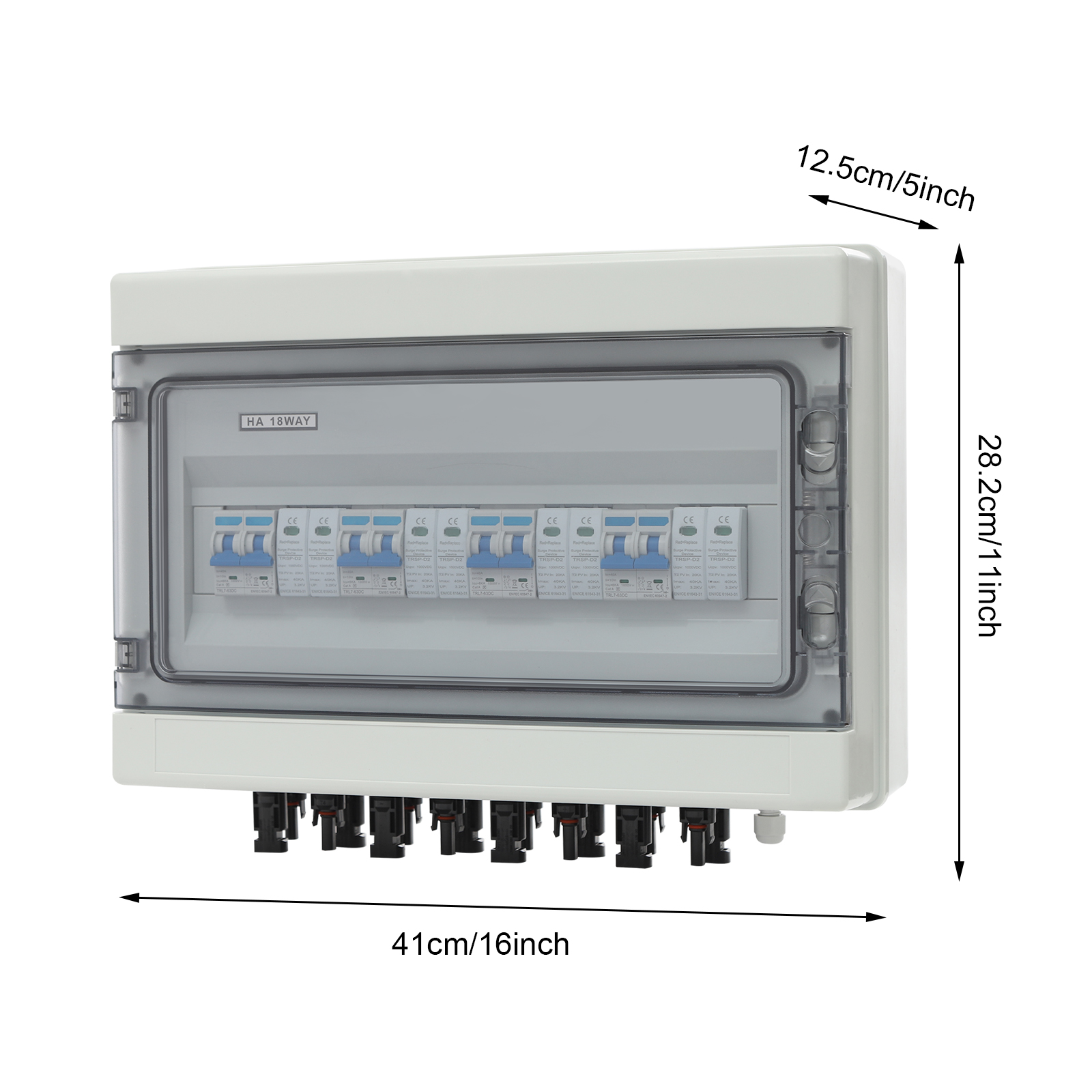 4 in 4 out 1000V -40A DC Isolator Switch Box, DC Surge Protection Solar ...