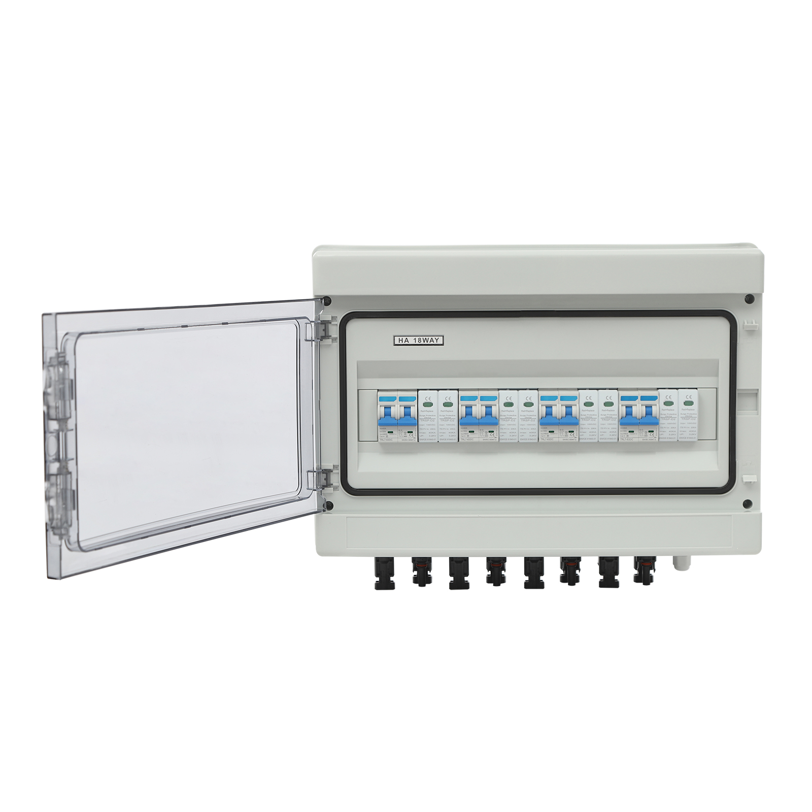 4 in 4 out 1000V -40A DC Isolator Switch Box, DC Surge Protection Solar ...