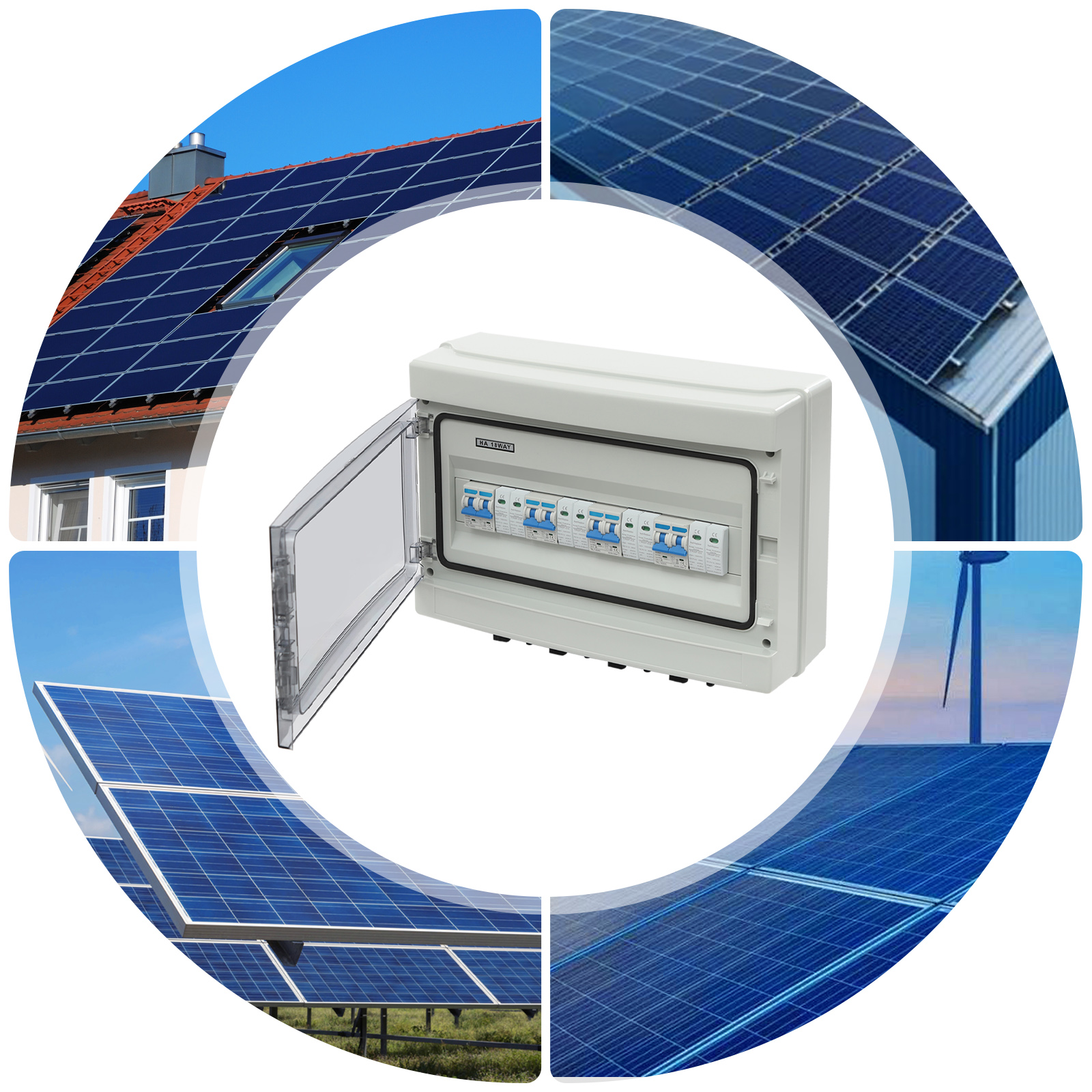4 in 4 out 1000V -40A DC Isolator Switch Box, DC Surge Protection Solar ...