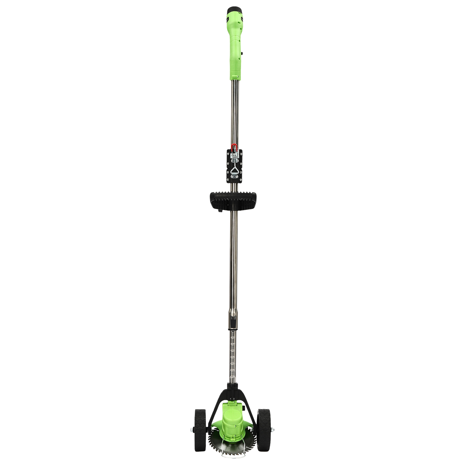 Battery Powered Grass Trimmer Adjustable Height Control Lever 4 Inch Circular Saw Blade For Yard Trimming Park Greening Green
