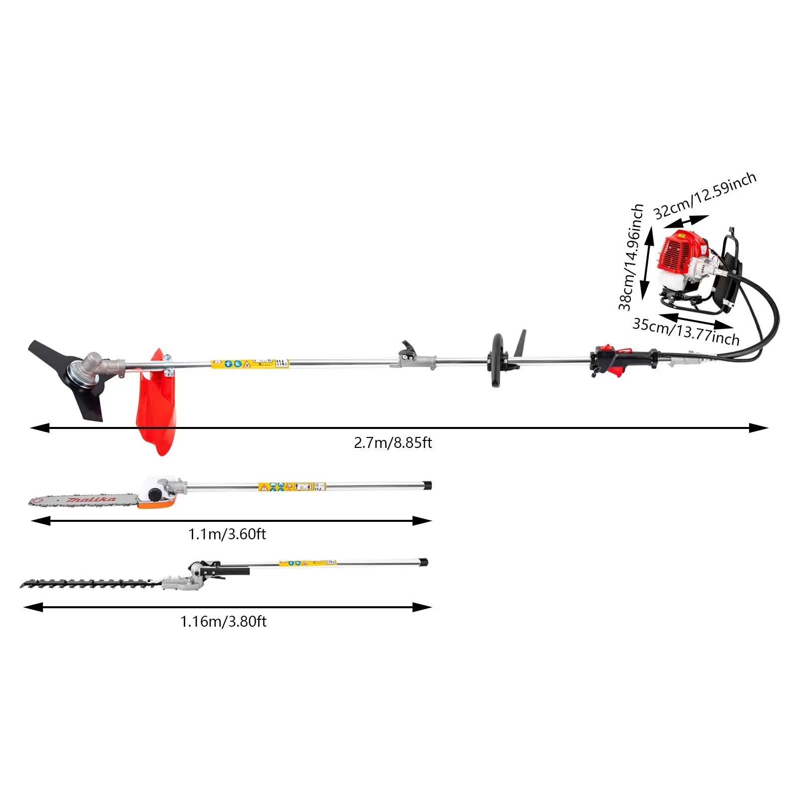Petrol Lawn Mower 4 in 1 Multi-Tool 52 CC Professional Belt Including Extension Combi Tool Hedge Trimmer Combi System 2-Stroke Lawn Mower Petrol Lawn Mower 4 in 1 Multi-Tool 52 CC Professional Belt Including Extension Combi Tool Hedge Trimmer Combi System 2-Stroke Lawn Mower