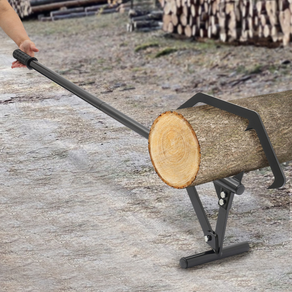 Wood Lifter, Adjustable Logging Roller Cant Hook, Logging Tools for Lifting Wood from 3-25 inches in Diamete