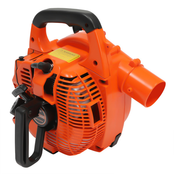2-in-1 Leaf Blower and 2-Stroke Leaf Shredder 7000 RPM with Storage Bag and 2 Blower Tubes 25.4cc 2-Cycle Handheld Gas Blower Orange 2-in-1 Leaf Blower and 2-Stroke Leaf Shredder 7000 RPM with Storage Bag and 2 Blower Tubes 25.4cc 2-Cycle Handheld Gas Blower Orange