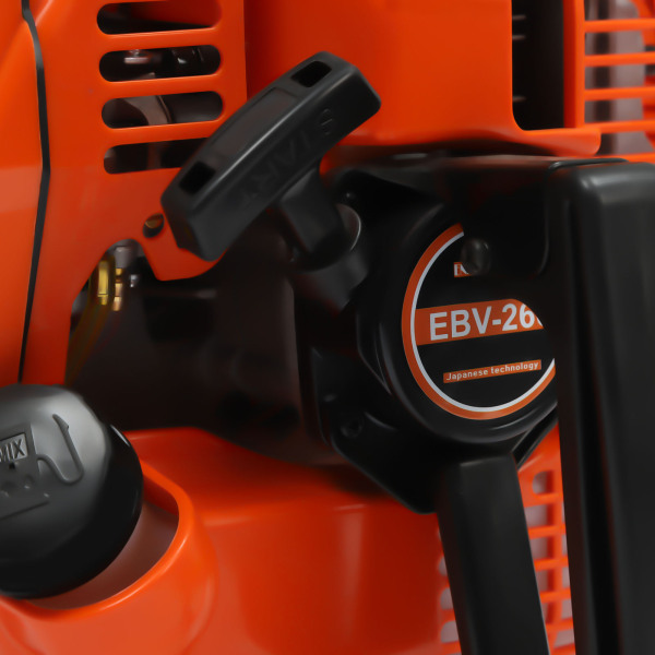 2-in-1 Leaf Blower and 2-Stroke Leaf Shredder 7000 RPM with Storage Bag and 2 Blower Tubes 25.4cc 2-Cycle Handheld Gas Blower Orange