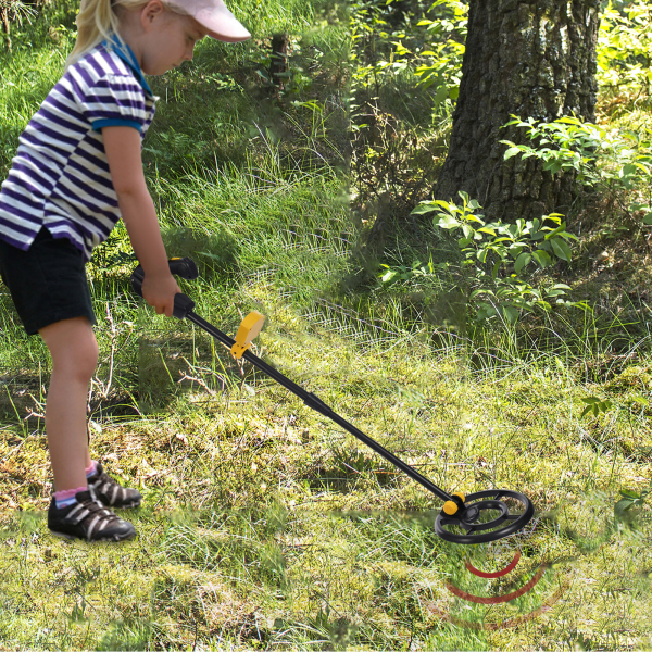 Metal Detector for Kids Kids Metal Detector Adjustable Kids Metal Detector Used in Gardens Parks Beaches Forests Shallow Water Yellow