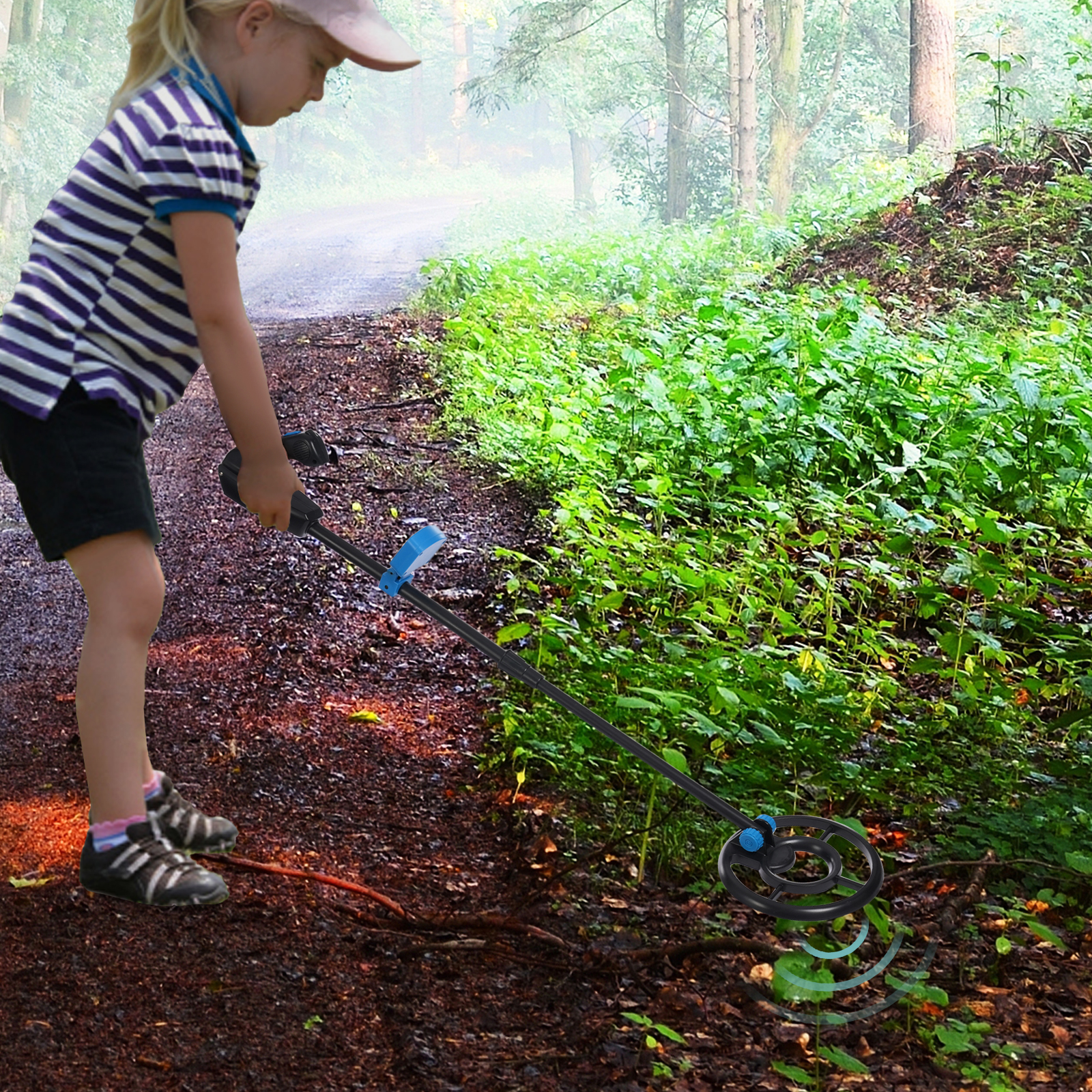 Metal Detector for Kids Kids Metal Detector Adjustable Kids Metal Detector Used in Gardens Parks Beaches Forests Shallow Water Blue Metal Detector for Kids Kids Metal Detector Adjustable Kids Metal Detector Used in Gardens Parks Beaches Forests Shallow Water Blue