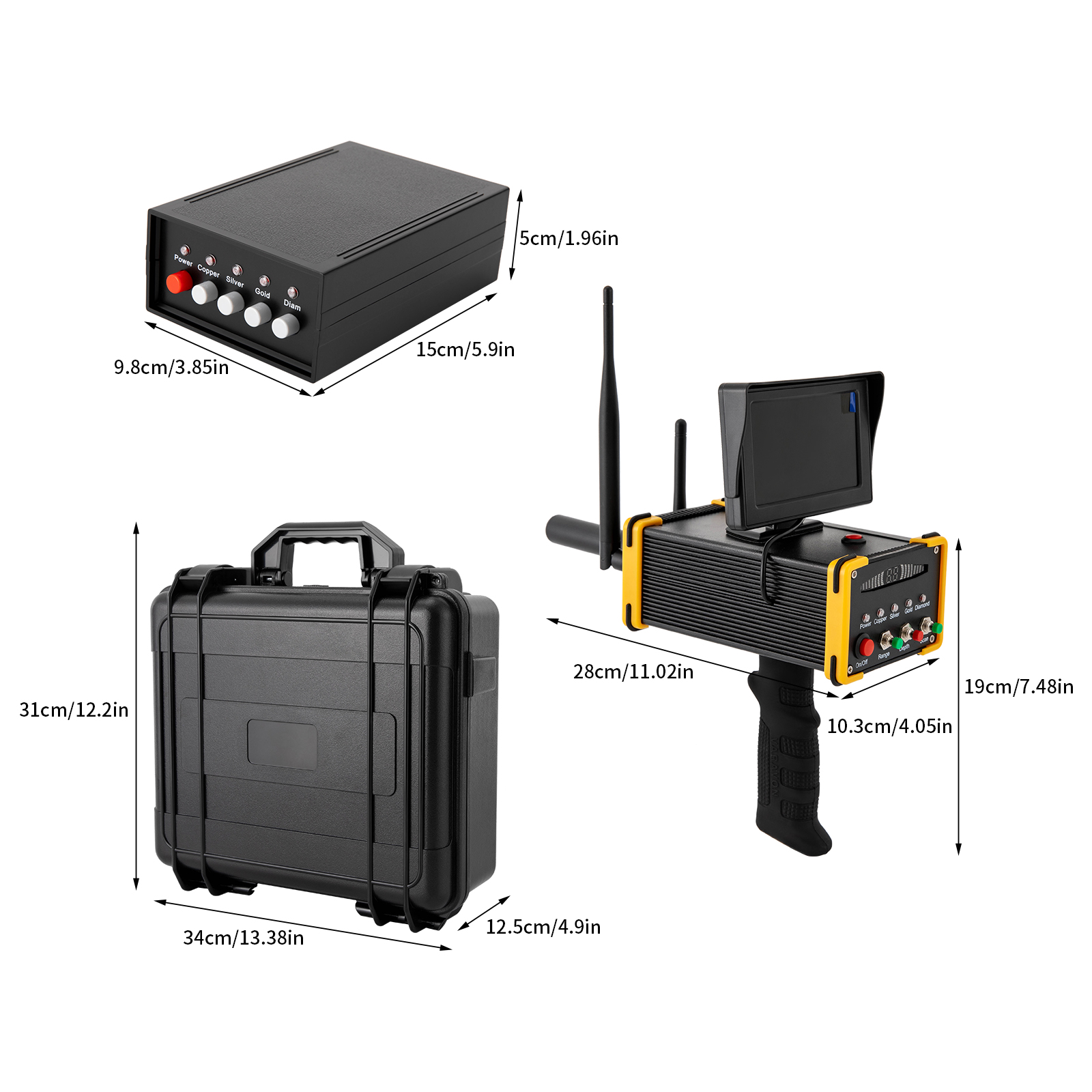 Underground Metal Detector with High Definition Screen for Gold Silver Copper AC100-240V EU Plug Applies To Military Security Inspections Underground Metal Detector with High Definition Screen for Gold Silver Copper AC100-240V EU Plug Applies To Military Security Inspections