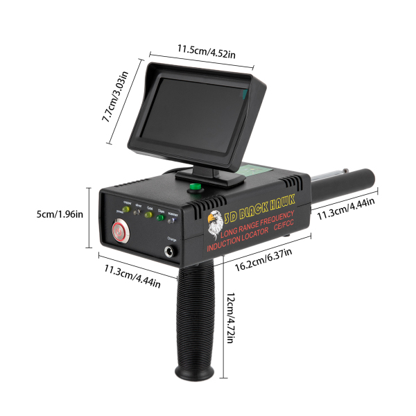 Metal Detector Metal Finder Long Range 98.4ft Underground Gold Detector 3D LED Display For Gold Silver Copper And Diamonds