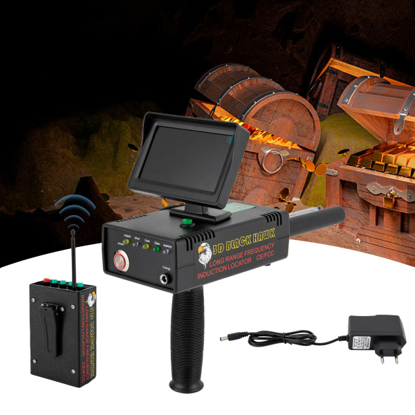 Metal Detector Metal Finder Long Range 98.4ft Underground Gold Detector 3D LED Display For Gold Silver Copper And Diamonds