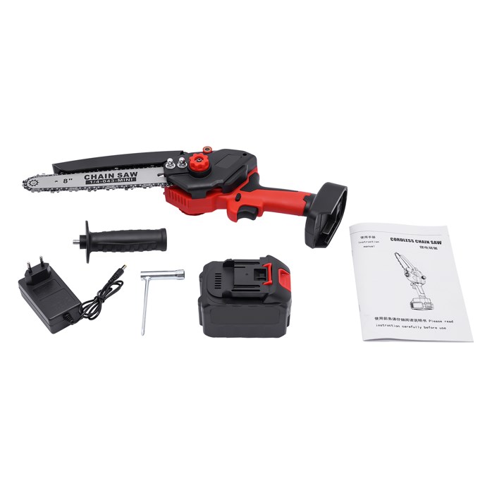 Auto-Oil System Portable Chainsaw 8 Inch Cordless Chainsaw with Automatic Oil and 4500 mAh Battery Brushless Motor for Tree Branches Yardyard Garden Auto-Oil System Portable Chainsaw 8 Inch Cordless Chainsaw with Automatic Oil and 4500 mAh Battery Brushless Motor for Tree Branches Yardyard Garden