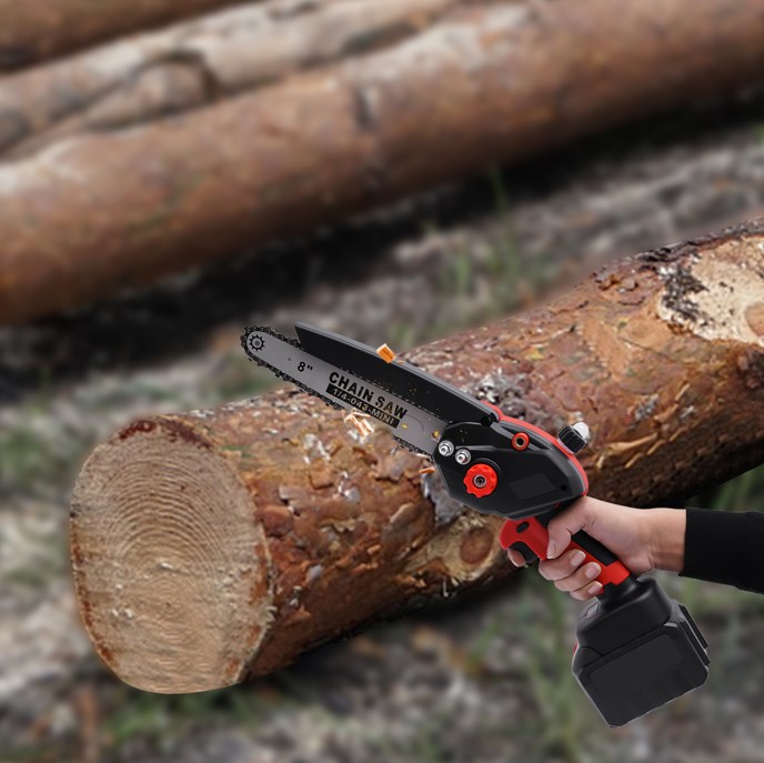 Auto-Oil System Portable Chainsaw 8 Inch Cordless Chainsaw with Automatic Oil and 4500 mAh Battery Brushless Motor for Tree Branches Yardyard Garden Auto-Oil System Portable Chainsaw 8 Inch Cordless Chainsaw with Automatic Oil and 4500 mAh Battery Brushless Motor for Tree Branches Yardyard Garden