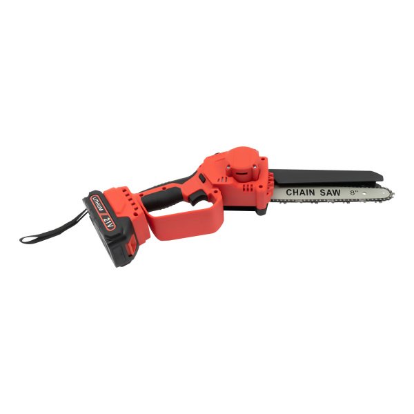 Mini Chain Saw 8-inch Wireless Chain Saw 2x 2.0 Battery Manual Oil System One-hand Electric Chain Saw Electric Tree Saw For Cutting Garden Log