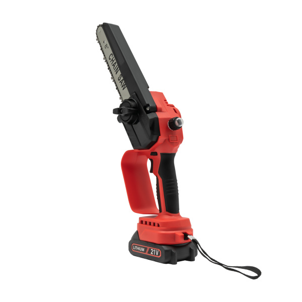 Mini Chain Saw 8-inch Wireless Chain Saw 2x 2.0 Battery Manual Oil System One-hand Electric Chain Saw Electric Tree Saw For Cutting Garden Log