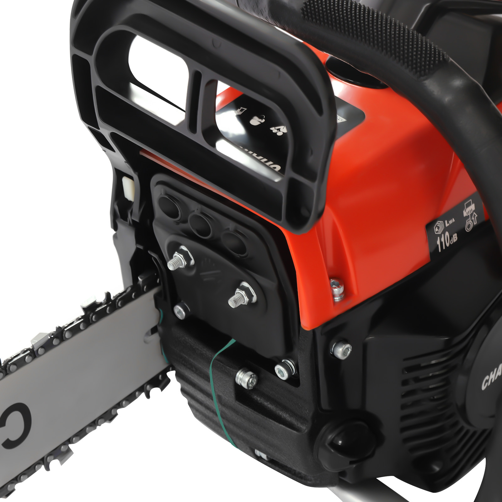 55cc gasoline chainsaw for cutting with 18-inch guide plate