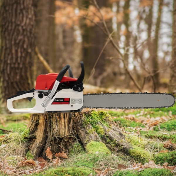 Gas-powered Chainsaw Cutting Wood Gas Sawing Chain Saw Set Chainsaw 52CC Gasoline Chainsaw20 inch Gasoline Chainsaw Set