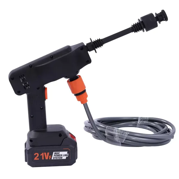 Pressure Washer Gun Cordless Pressure Cleaner Black High Power Washer Gun with Replacement Wand Extension for Cleaning Vehicles Windows