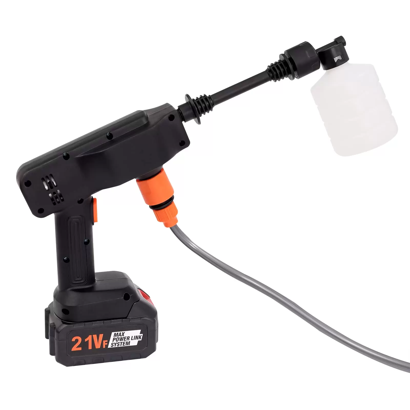 Pressure Washer Gun Cordless Pressure Cleaner Black High Power Washer Gun with Replacement Wand Extension for Cleaning Vehicles Windows