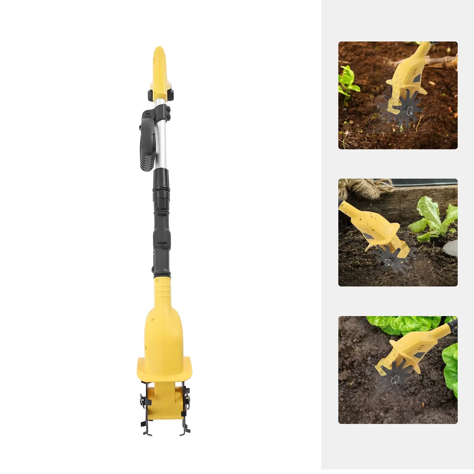 Cordless Cultivator 20V 250 RPM Electric Cultivator 3.9 Inch Wide Battery Operated Garden Cultivator Maximum Soil Depth Steel Pit Cordless Cultivator 20V 250 RPM Electric Cultivator 3.9 Inch Wide Battery Operated Garden Cultivator Maximum Soil Depth Steel Pit