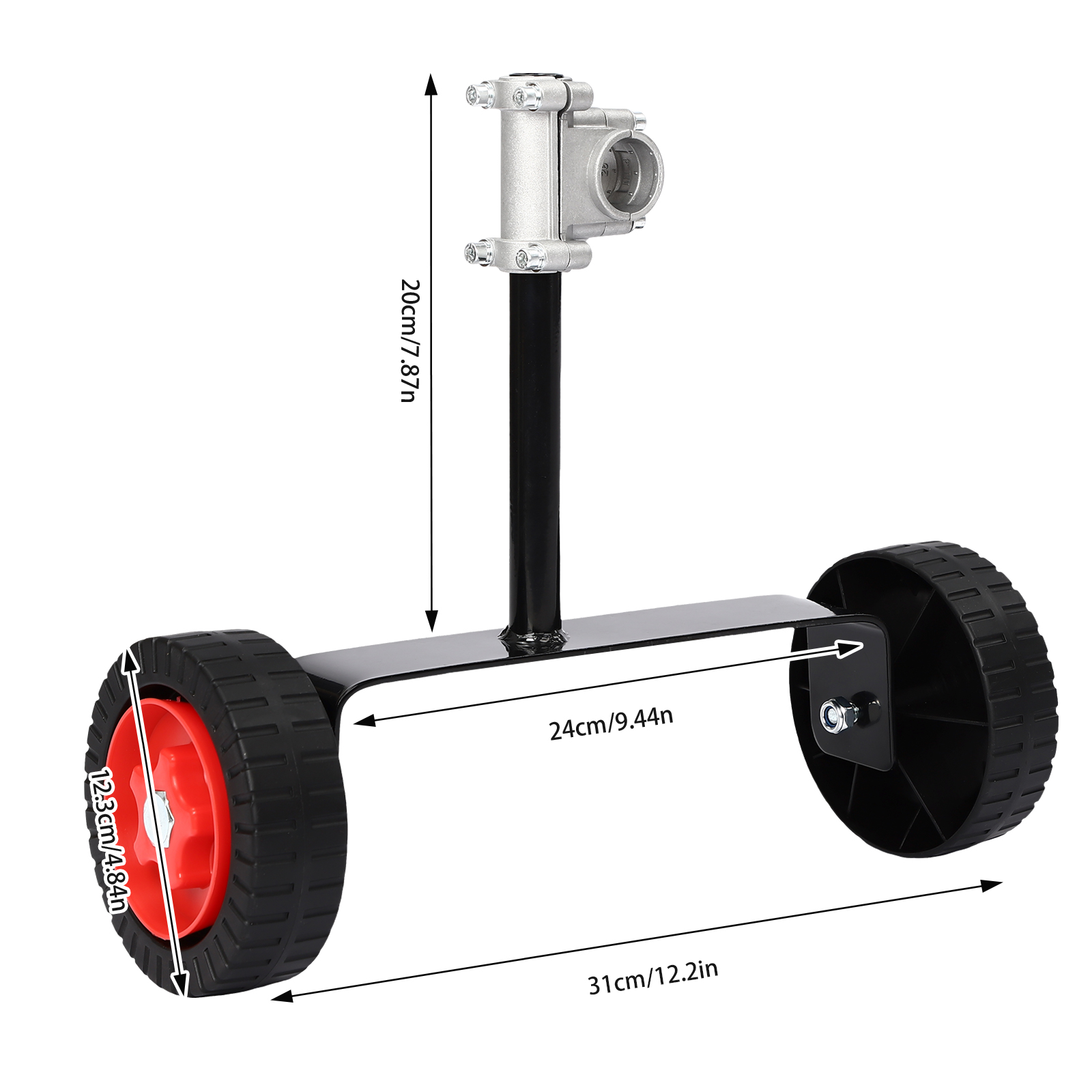 28cm Support Wheel, Lawn Mower Support Wheel, Weed Trimmer Auxiliary Wheels for Garden Weeding, Road Trimming