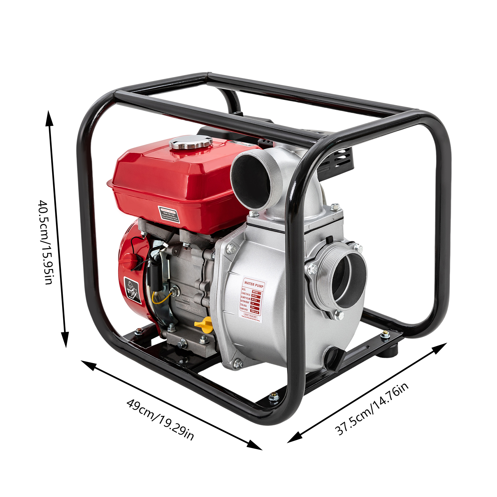7.5 HP 3" Gas Powered 4 Stroke Single Cylinder Air Self-Priming Semi-Garbage Water Pump Gasoline Powered Water Transfer Pump 7.5 HP 3" Gas Powered 4 Stroke Single Cylinder Air Self-Priming Semi-Garbage Water Pump Gasoline Powered Water Transfer Pump