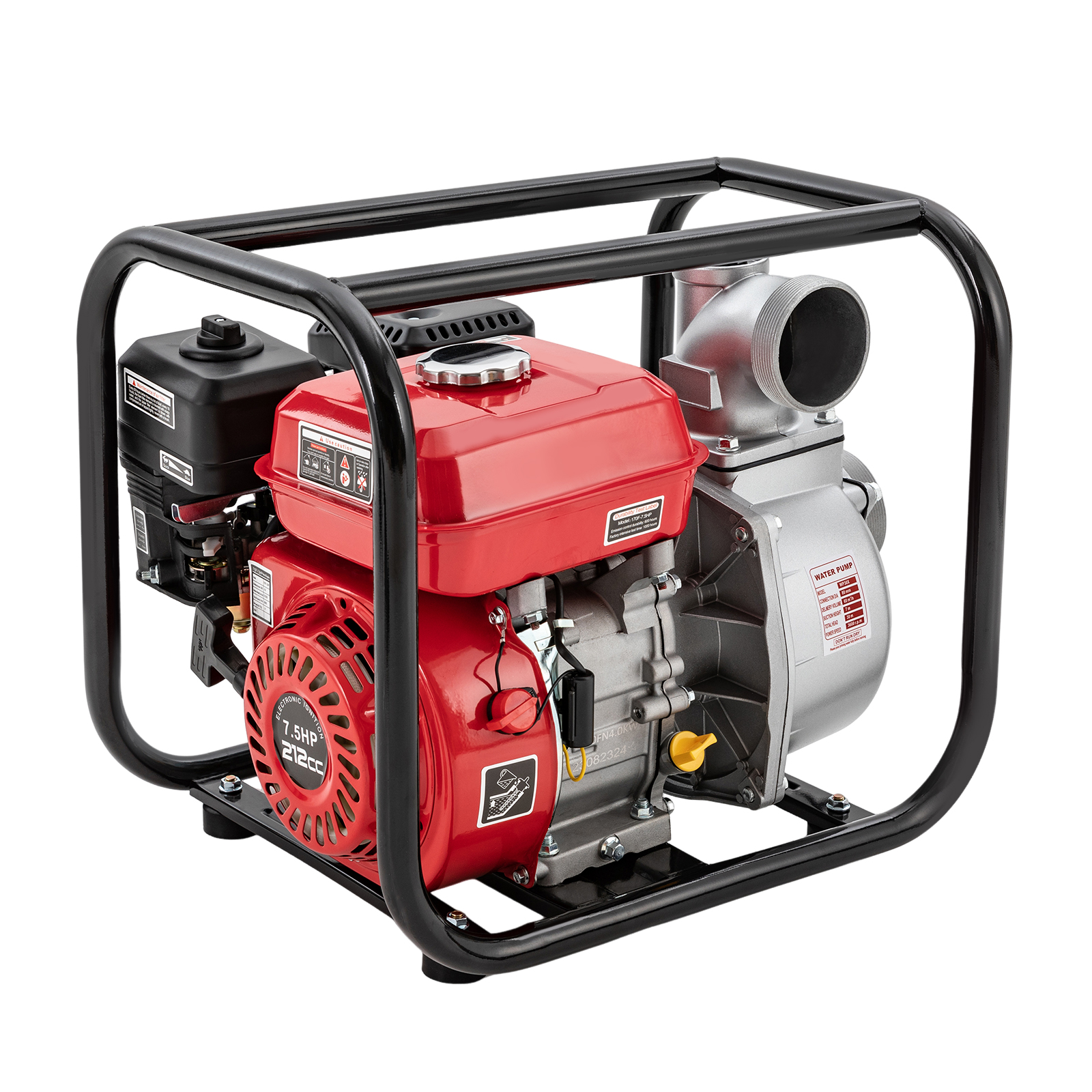 7.5 HP 3" Gas Powered 4 Stroke Single Cylinder Air Self-Priming Semi-Garbage Water Pump Gasoline Powered Water Transfer Pump 7.5 HP 3" Gas Powered 4 Stroke Single Cylinder Air Self-Priming Semi-Garbage Water Pump Gasoline Powered Water Transfer Pump