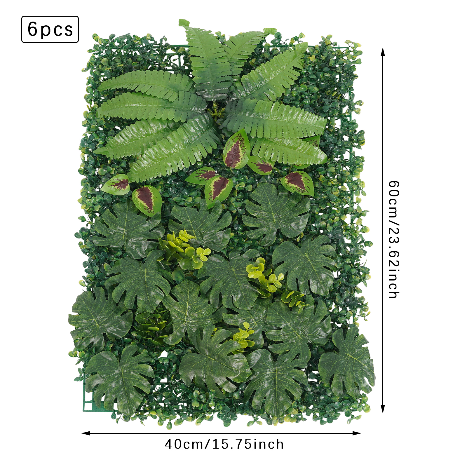 6PCS 40*60cm Greenery Walls, Artificial Greenery Wall, Artificial Greenery Backdrop Wall Decor
