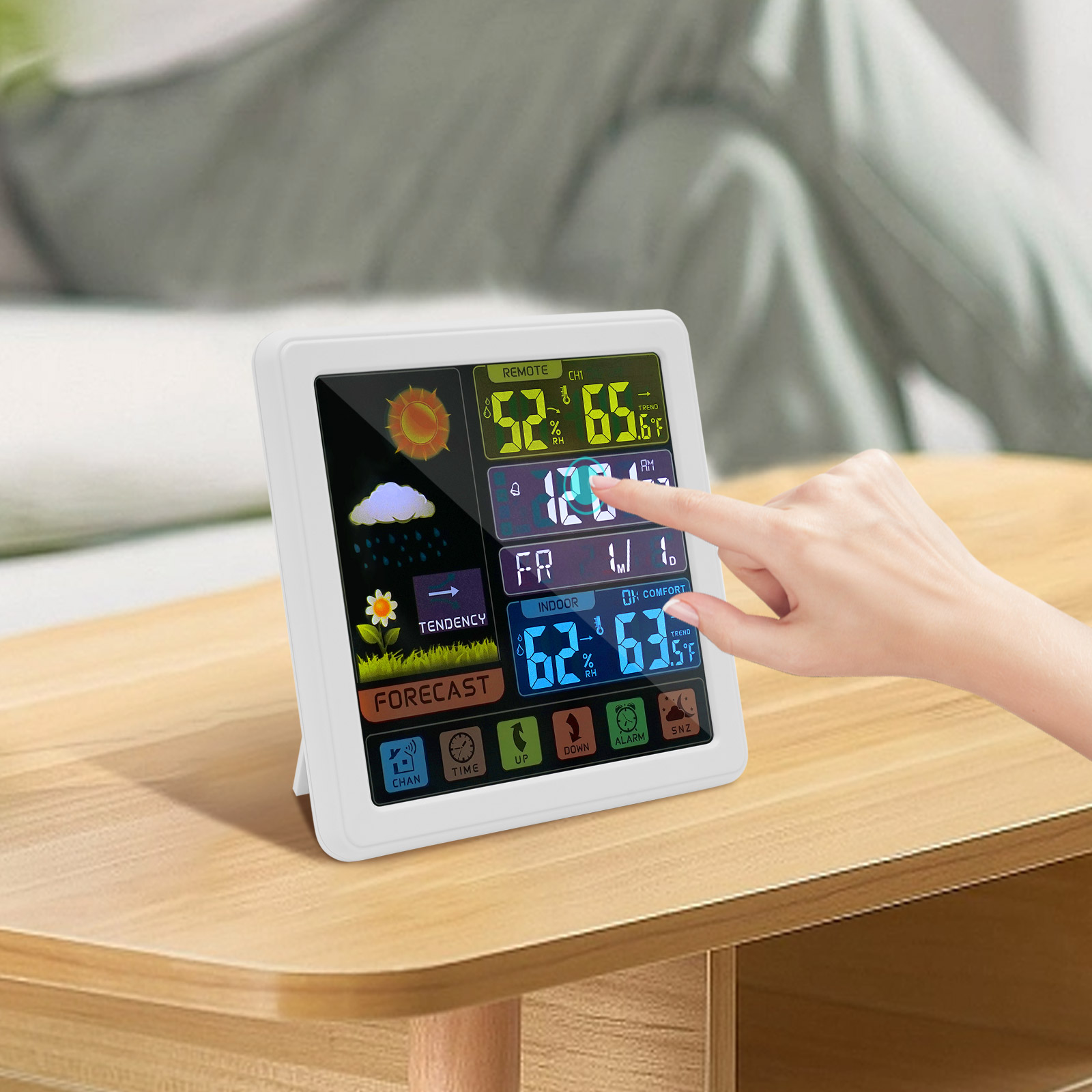 Weather Station Indoor Outdoor Thermometer Wireless Temperature and Humidity Monitor Inside Outside Applicable To A Nursery Office White Weather Station Indoor Outdoor Thermometer Wireless Temperature and Humidity Monitor Inside Outside Applicable To A Nursery Office White