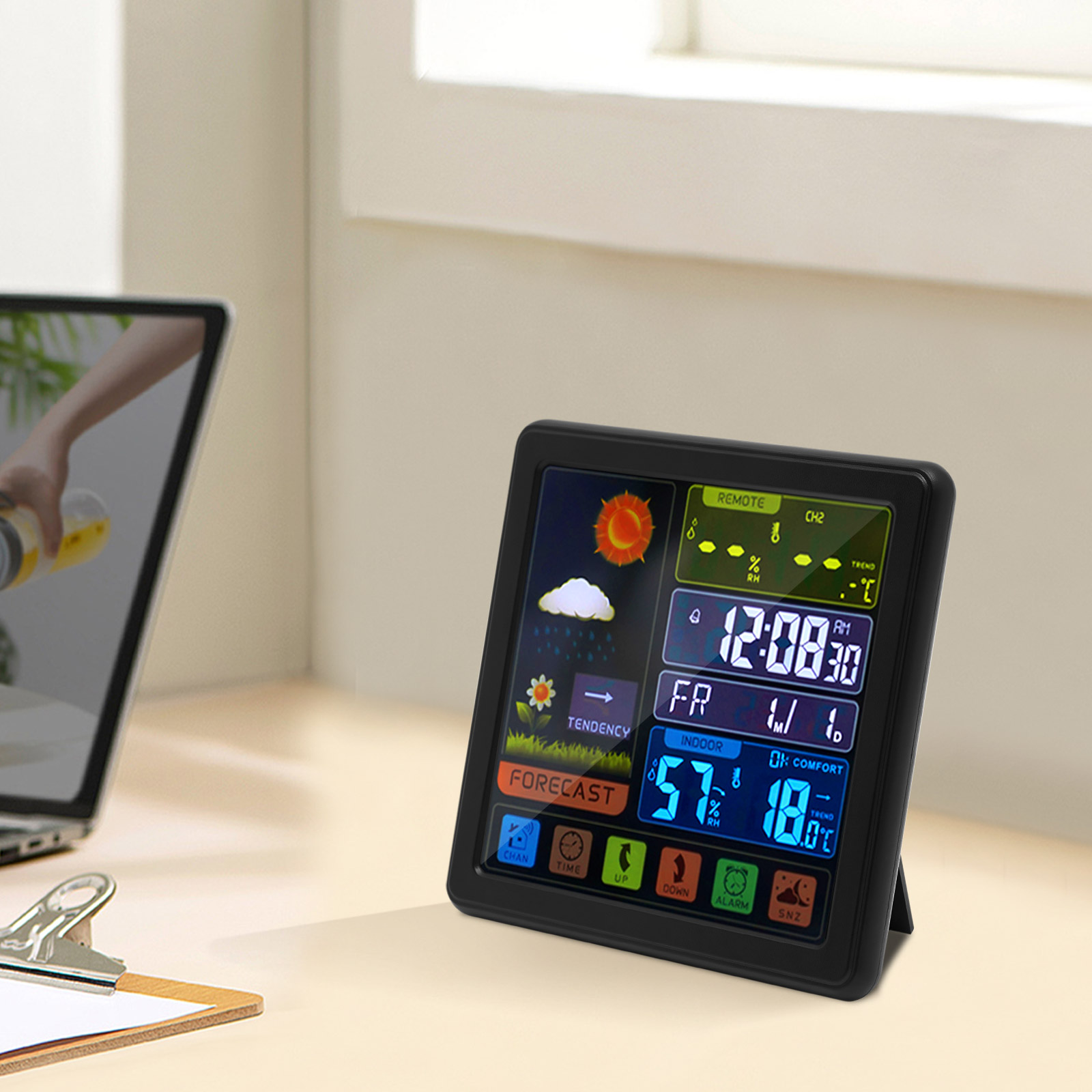 Weather Station Thermometer Wireless Temperature and Humidity Monitor with Battery Powered Sensor Weather Station Thermometer Wireless Temperature and Humidity Monitor with Battery Powered Sensor
