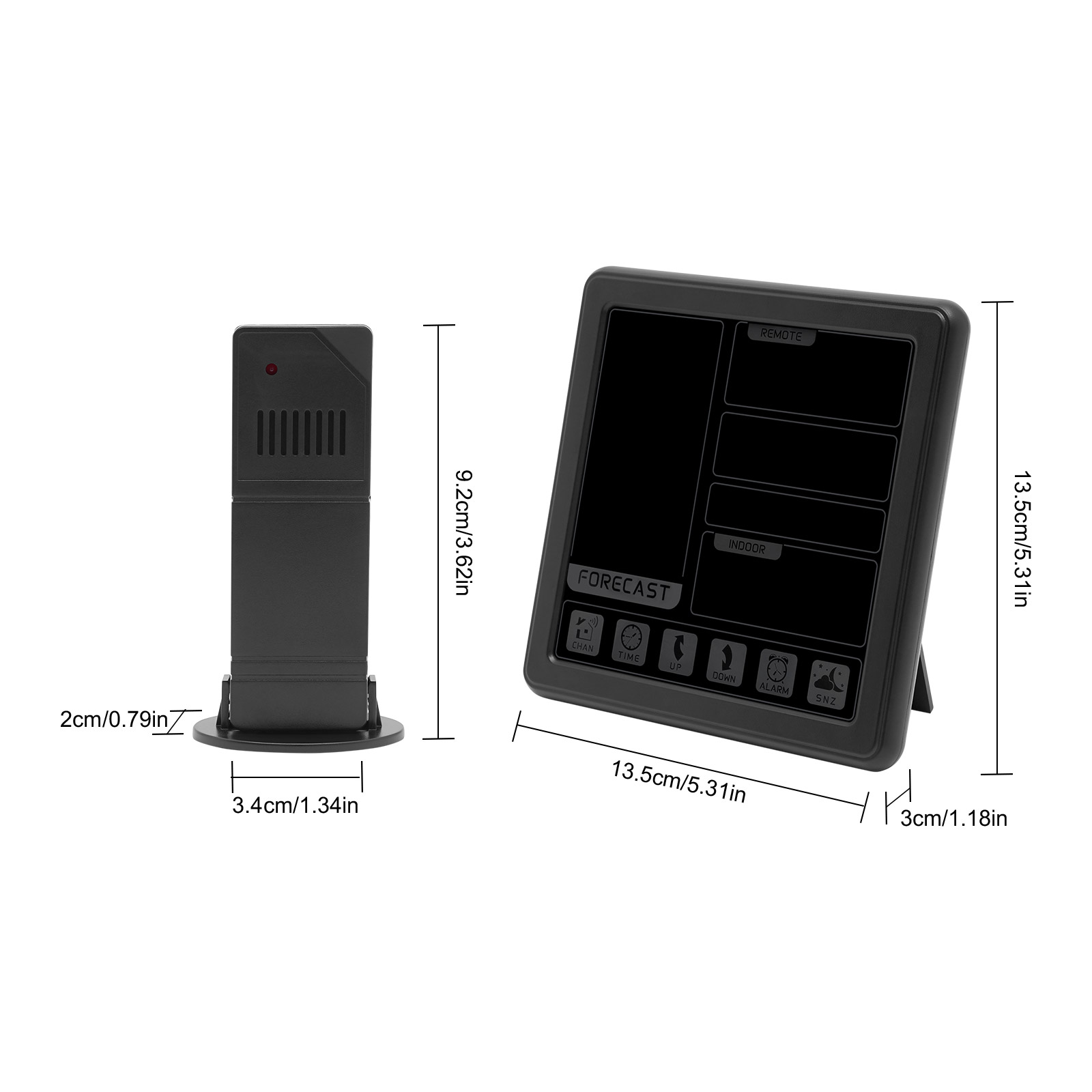 Weather Station Thermometer Wireless Temperature and Humidity Monitor with Battery Powered Sensor Weather Station Thermometer Wireless Temperature and Humidity Monitor with Battery Powered Sensor